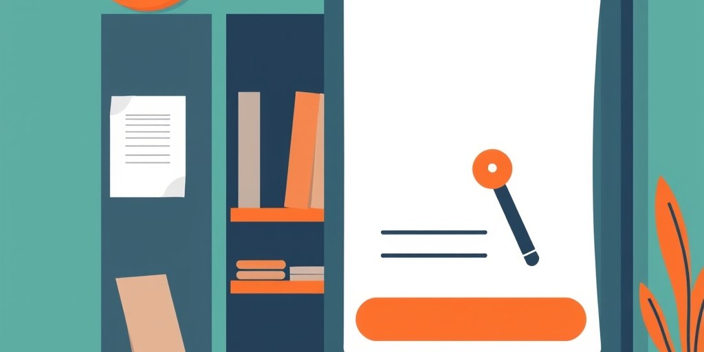 Flat illustration of an abstract appointment calendar in teal and orange